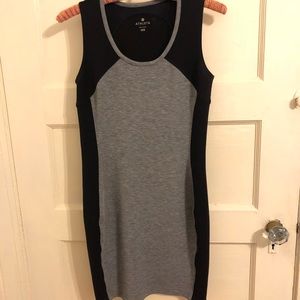 Black and grey mini dress